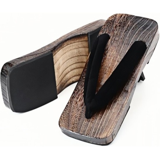 Japanese Shoes Geta for Men Square Wooden Clogs