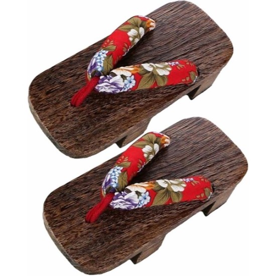 Womens Slippers Womens Slippers Japanese Wooden Clogs Floral Geta Sandals Geisha Slippers