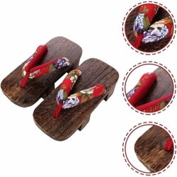 Womens Slippers Womens Slippers Japanese Wooden Clogs Floral Geta Sandals Geisha Slippers