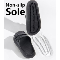 Sandals for Women and Men - Pillow Slippers - Double Buckle Adjustable Slides - EVA Flat Sandals