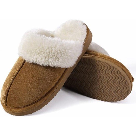 Women's Fuzzy Memory Foam Slippers Fluffy Winter House Shoes Indoor and Outdoor