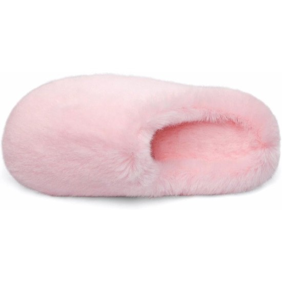 Women's Plush Fuzzy Slip on Indoor Outdoor Winter House Slippers