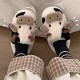 Cow Slippers,slippers for Women Men,Cute Fuzzy Slippers, Womens/Mens Kawaii Animal Cartoon Cotton Plush House Slippers