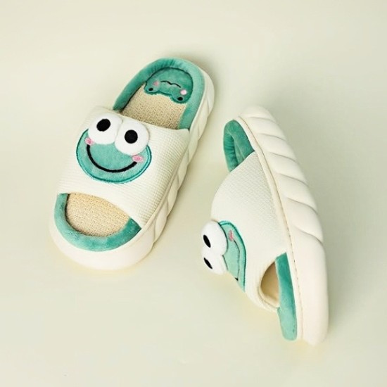 Cartoon Animal Shape Slippers, Womens Four Seasons Home Linen Slippers
