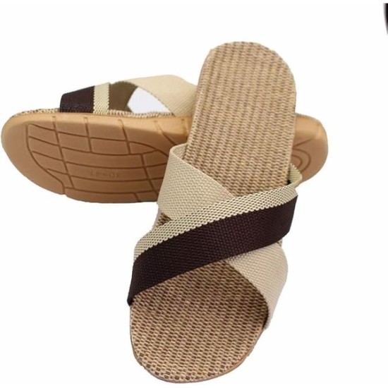 Fashion Unisex Linen Summer Beach Shoes Skidproof Indoor Slippers