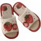 Women Kawaii Slippers Indoor Linen Slippers Strawberry Linen Cotton Slippers Home Floor Non-Slip Slides